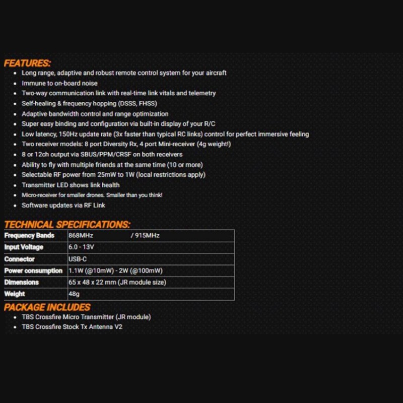 Najlepsze transceivery FPV CRO – Tbs Fpv Crossfire recenzja i cena
